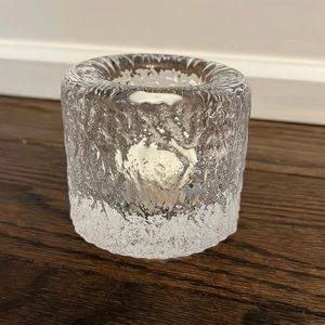 2 Simon Pearce candle holders